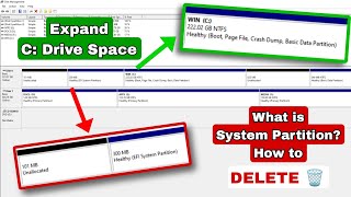How to Delete Unnecessary System Partitions & Extended "C-DRIVE" Space (हिंदी)