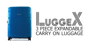 Best Travel Luggage?! - Unboxing 2023 - LUGGEX Expandable Carry On Luggage Set - Review Central