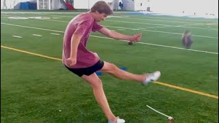 Kicking as many 40 yarders in a row as possible (with great commentary)