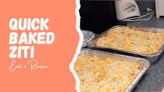 COOK WITH ME: A Quick and Easy Baked Ziti