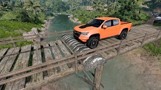 Cars vs Massive Speed Bumps #763 - BeamNG.drive | BeamNG-Cars TV live 4