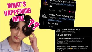 Eiffel Tower and Empire State Building fighting over ATEEZ |Heinkey ,Twix, Kitkat & many more