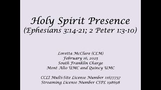 2025 02 16 Sermon (South Franklin Charge)