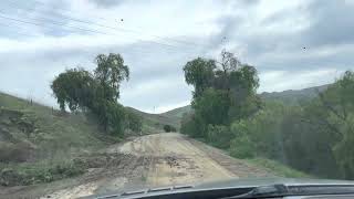 Drive into Canada Larga Ranch after January 2023 storm ￼