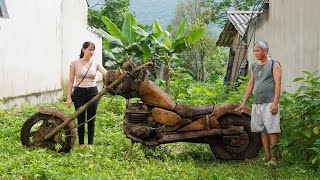 Girl Restores 1975 HARLEY DAVIDSON Chopper Motorcycle Abandoned by Old Man for 30 Years