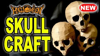 SPOOKY CRAFT FOR HELLOWEEN DECORATION – SKULL MASK 3D - DIY | IDE KERAJINAN