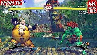 Rufus vs Blanka (Hardest AI) - Ultra Street Fighter IV