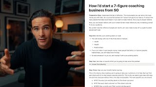 how i'd start a 7-figure coaching business from $0