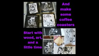 DIY Gothic Coffee Coasters Tutorial for World Goth Day 2024 | Easy Step-by-Step Guide