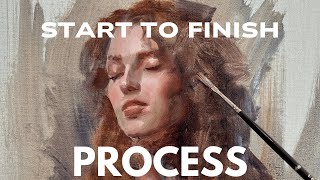 From Blank Canvas to Stunning Portrait: My Full Loose Painting Process