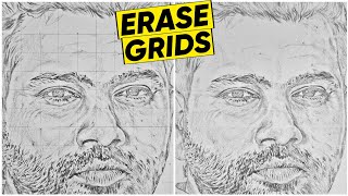 How to Erase Grid Lines Without Ruining Your Drawing ( Grid Method Trick  )