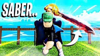 Getting SABER in Roblox Blox Fruits (One Piece)