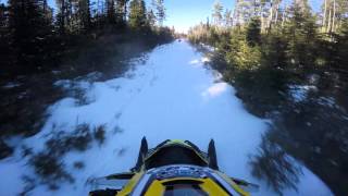 Snowmobiling northern Maine