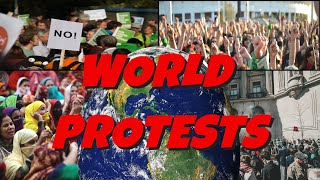 Huge Protests Around the World Documented on Video, Economic Protests, Hunger Protests, Human Rights
