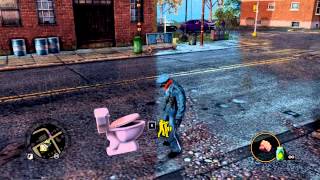 Saints Row: The Third - Puking Cop Taken Down By Skibidi Toilet