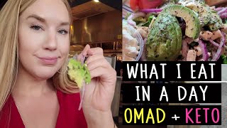 What I Eat In A Day on Keto Diet & OMAD + How to Order Keto at a Greek Restaurant