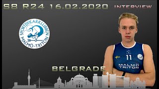 Simon Jobs - interview after the game SDK Malmo Triton against Tudserne in Belgrade