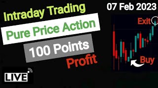 Live Banknifty Trading|Price Action Trading Concept|Profit 100 Points|07 Feb 2023