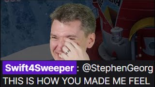 Swift crashes out on @stephenplays and @ProtonJon 🤣