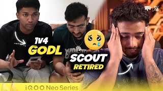 🚨Trace on 1v4 Godl😳, Scout Retirement Reaction 😭