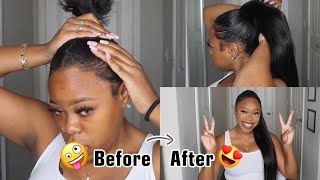 30INCHES PONYTAIL INSTALL 😍🤩 Beginner Friendly ft Jessie's​​ Selection Wig Store