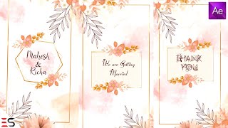 Wedding Invitation - Vertical Whatsapp Invitation | Download After Effects Template
