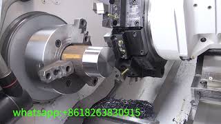 slant bed cnc lathe machine with live turret, live tools.