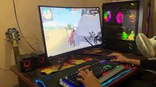 free fire play on pc with miss priya 🔥 hard 😘challenge on costom this video