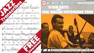 I Want To Be Happy - Stan Getz Solo Transcription「Stan Getz & The Oscar Peterson Trio」