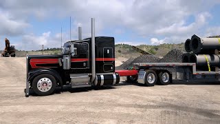 Heavy Construction Site Hauling - (Custom W900) - Twin Turbo CAT - American Truck Simulator