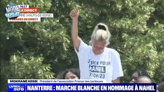 Nanterre (Hauts-de-Seine): marche blanche en hommage à Nahel