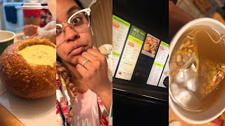VLOG| TRYING STARBUCKS MEDICINE BALL, PANERA SOUP