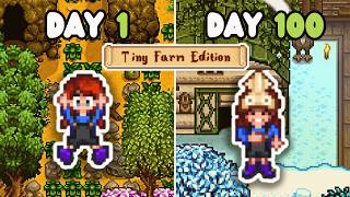 Can I complete 100 Days of Stardew Valley on a TINY FARM?