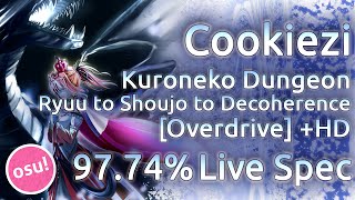 Cookiezi | Kuroneko Dungeon - Ryuu to Shoujo to Decoherence [Overdrive] | HD 97.74% x4 Miss