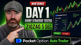 Day 1: Testing EVERY Strategy in Pocket Option Auto Trader – ZigZag Reversal 5 Sec