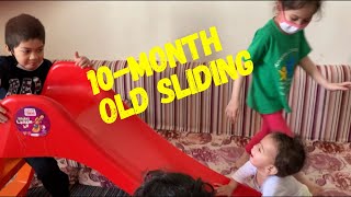Ameer’s First Time to Slide by Himself