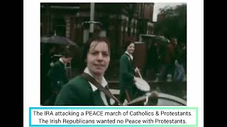 The IRA attacking a PEACE march going through the Falls Road.