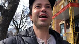 My first stroll down the street filming myself.