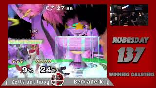 Zetts (but tipsy) [Captain Falcon] vs Berk (Sheik) - Rubesday 137: Winners Quarters