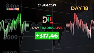 Live Testing NASDAQ Strategy, Day Trading Live   August 24,2023