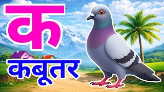 क से कबूतर, अ से अनार a se anaar k se kabutar I Hindi varnmala I ABCD क से कबूतर अ से अनार, for kids