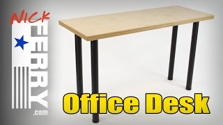 Ⓕ DIY Office Desk w/ Baltic Birch Top (ep72)