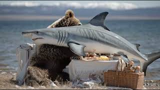 Bear Rides Shark: Music Video Midjourney Video