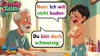 🌟Learn German with Family Talks: Father Son Daily Situations | 6 Simple Conversations 🏠🇩🇪