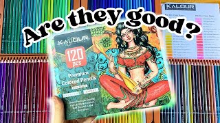 KALOUR Colored Pencils✨120 Set | UNBOXING & FIRST IMPRESSIONS #art