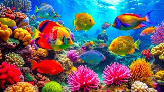Whispering Blue Serenity – 4K Aquarium with Coral Reef and Relaxing Sounds #4
