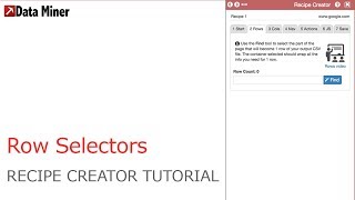 How to Create a Custom Recipe - Rows
