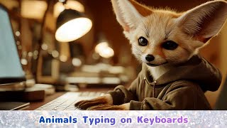 ASMR Typing: Cute Animals Working Hard for You 🐱💻 (No Talking)