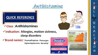 Antihistamine and its adverse reaction | MOA | Sedation