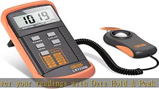 Dr.meter LX1330B Digital Illuminance Light Meter, 0-200,000 Measurement Range Lux Meter